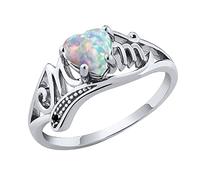 Boîtes Bagues Bagues Heart Ring Mother's Love Letter Rings Bracelets Bijoux Bijoux (Silver, 10)