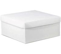 Boîtes bonbonnières fond couvercle carton blanc boîte pliante porte-dragées bricolage cadeau mariage communion naissance baptême élégant emballage cérémonie (50 pièces, 12 x 12 x 6 cm)