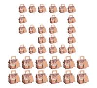 Boîtes Bonbons Noël - 50 pcs Boîte à Biscuits | Petites Boîtes de Noël | Boîte Cadeau Maison avec Cordes et Cartes | Fournitures Fête pour Bonbons, Biscuits, Cadeaux