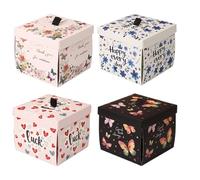 Boîtes cadeaux à motif papillon - Support de cadeau de Saint-Valentin | Organiseur de cadeaux en papier pour bonbons et bonbons floraux pour fête d'anniversaire et fête prénatale également pour nous