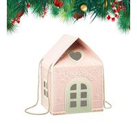 Boîtes cadeaux de Noël | Boîte cadeau de Noël, boîtes cadeaux de Noël, calendrier de l'avent, maisonnette en papier kraft pour décorations de fête, calendrier de l'Avent DIY