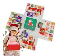 Boîtes Cadeaux de Noël | Boîtes Gourmandises pour Fêtes | Contenant en Papier Élégant à Multi-Étages pour Stockage de Bonbons et Friandises pour Fêtes d'Anniversaire Événements et Adultes