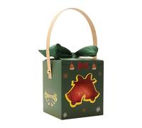 Boîtes cadeaux de Noël, conteneurs de Noël en carton | Accessoires cadeaux avec fenêtres et poignées pour biscuits, chocolats, pâtisseries, boîtes à desserts idéales pour les fêtes et l'emballage.