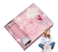 Boîtes Cadeaux Fête des Mères,Set Charmant De 4 Paniers Ours - Cartes Florales, Mugs Isothermes, Sac Cadeau et Serviette pour Anniversaire Femme, Célébrations et Appréciation