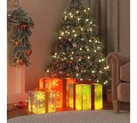 Boîtes cadeaux illuminées 3 pcs. 64 LED blanc chaud