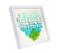 Boîtes-Cadres d'ombre Rose Personnalisé avec Nom 8x8 Cadeaux pour Maman Mamie Anniversaire Fête des Mères Anniversaire (Vert-Maman)