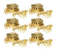 Boîtes Carrosse Dorées pour Mariage, Lot de 6, Style Européen Royal