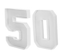Boîtes Chiffres en Carton Blanc 2pcs, Papier Remplissable pour Bonbons | Décor Élégant pour Célébration, Usage Varié, Design Raffiné, Conserve Friandises et Petites Douceurs