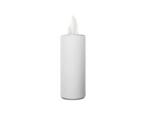 BoîTes Cylindriques De Mouchoirs Pour Voiture Boîte à mouchoirs de voiture créative, boîte cylindrique , contrôle Central , porte-gobelet d'eau rond haut gamme, fournitures rangement serviettes(White)