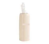 BoîTes Cylindriques De Mouchoirs Pour Voiture Distributeur de mouchoirs en forme cylindre voiture rechargeable, tube rond peu encombrant, conteneur , porte-gobelet, boîte compacte luxe(Beige)