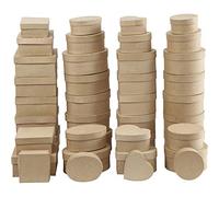 Boîtes : D : 10-18 cm, H : 5-7,5 cm, 72 pièces