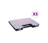 Boîtes d'assortiment 5 pcs 385x283x50 mm Plastique