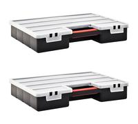 Boîtes d'assortiment 2 pcs 460x325x80 mm plastique vidaXL