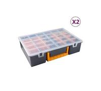 Boîtes d'assortiment 2 pcs séparateurs amovibles 360x250x85 mm