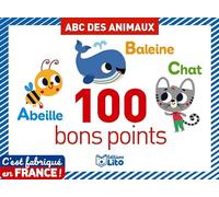 LITO DIFFUSION Boîte de 100 Bons points ABC, recto une lettre et un animal, verso une petite comptine
