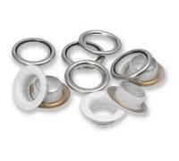 Prym Œillets avec rondelles 542560 – Boîte de 15, 14 mm, Blanc