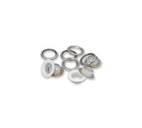 Prym Œillets 542520 — boîte de 32 avec rondelles 8 mm — Blanc