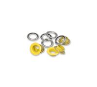 Prym Œillets rondelles 542524 – 8 mm – compatible avec Vario Creative Tool – Jaune/Argent
