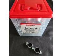 Fischer Colliers isophoniques doubles CDI 16 – Ø 16 mm – 50 pièces – Noir