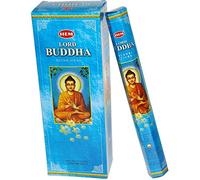 Boîtes de bâtons d'encens Hem, lot de 6 paquets, total de 120 bâtonnets Lord Bouddha