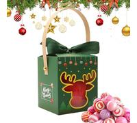 Boîtes De Biscuits De Noël Boîte À Chocolat Avec Fenêtre Et Poignée | Boîte à Collations de Noël Pour Chocolat, Cadeaux de Fête, Cadeaux de Noël, Enseignants, Élèves,