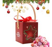 Boîtes De Biscuits De Noël,Conteneur À Snacks Avec Fenêtre Et Poignée - Boîtes D'Emballage Pour Cadeaux De Fêtes - Pour Artisanats, Cadeaux De Fête, Garnitures De Bas, Réunions