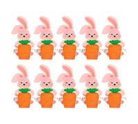 Boîtes de Biscuits de Pâques Étui de 10 Pièces pour Loisirs Créatifs et | Design Lapin Serrant une Carotte pour Boîtes à Bonbons de Fête Pour Artisanat Biscuits Chocolat Fête Pique-Nique