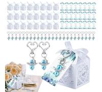 Boîtes de bonbons de faveur de mariage, 24 Set Favor Boxes | Les conteneurs de traitement sont favorables à la, des faveurs de fête de ruban multifonctionnel avec un ange de perle de
