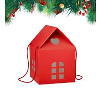 Boîtes de Bonbons de Noël - Contenant Papier Forme Maison Pour Cadeaux | Boîte D'Emballage Pour Bonbons Des Fêtes,Pour Chocolats Fruits Artisanats Cadeaux Fête Bas Rassemblements