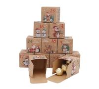 Boîtes De Calendrier De Compte À Rebours De Noël - 24 Jours De Décoration D'intérieur Vides | Boîte De Vacances Pliable, Décorations Pour Et Adultes, Fête D'anniversaire, Mariage, Événement, C