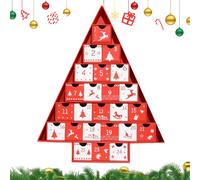 Boîtes de calendrier de l'Avent de Noël - Calendrier de l'Avent vide de 24 jours à remplir soi-même - Décoration festive - Récipient multifonction pour chocolat, bijoux, fondant, pépites minéraux