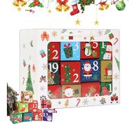Boîtes de calendrier de l'Avent rechargeables - Récipient en papier multifonction - Boîte de compte à rebours vide à remplir - Pour filles, , couples, petits jouets, bonbons, chocolat, rouge à