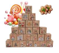 Boîtes de calendrier de l'Avent vides rechargeables - Décoration d'intérieur pliable - Pour enfants et adultes - Pour fête d'anniversaire, mariage, cheminée, chambre à coucher