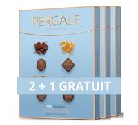 Boîtes de chocolats, chocolat au lait à offrir Pergalé 113 g - Saveurs: Noisettes, Truffe, Chocolat et caramel - 16 unités.