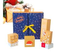 Boîtes de Compte à Rebours à Remplir | Calendrier De L'Avent 24 Jours Vide À Remplir | Contenant Pliable pour Fêtes Hivernales Formes Variées - Cadeau Ludique Garçons Filles Élèves