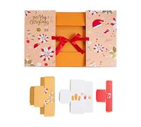 Boîtes de compte à rebours à remplir, ornement saisonnier de 24 jours, boîte de compte à rebours vide à remplir, pour hommes, femmes, étudiants, petits jouets, bonbons, chocolat, nougat, bijoux