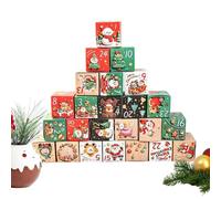 Boîtes de compte à rebours vides multifonctions à assemblage rapide | Boîte de compte à rebours de Noël 24 jours à remplir pour petits jouets, bonbons, chocolat, fondant, nougat bijoux
