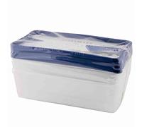 Westmark 25432270 Boîtes de congélation Trio 3 pièces 1,0l en PE, Blanc/Bleu, 21,2 x 11,2 x 6,4 cm