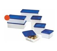 Westmark Boîtes de congélation Trio – 3 pièces, 1 L, PE, Blanc/Bleu