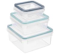 3 boîtes carrées de conservation plastique Clipeat - 5 five simply smart