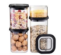 Boîtes de conservation - GEFU - PANTRY - Verre borosilicate - Lot de 4 - Empilables et étiquetables