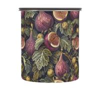 Boîtes de conservation pour aliments secs en acier inoxydable motif figues violettes et vertes pour cuisine et garde-manger avec ouverture à bouton