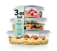 Boîtes de Conservation Set Congélation Verre Boîte Déjeûner Clic 6 Parties Vanne