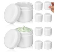 Boîtes de Crème Vides 50ml 10 Pièces Pp, pour Voyage | Récipients Rechargeables, Légers et Portables, pour Produits Capillaires et Soins Cutanés, Blanc