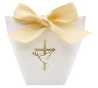 Boîtes de Dragées Baptême et Mariage - 30 Pièces | Dimensions 5.7x6x10 cm | Couleur Blanc