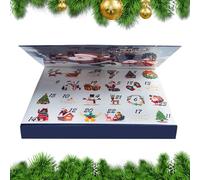 Boîtes de l'Avent vides - Boîte de compte à rebours réutilisable pour festival, étui de calendrier pour le remplissage DIY | Boîte de l'Avent pour les fêtes de fin d'année, levs, lres