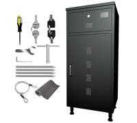 BoîTes De Livraison De Colis pour L'ExtéRieurBoite A Colis Exterieur Xxl80x40x40cmPouvant être verrouillé, Montage sur Socle, Étanche, AntivolColis La Poste Boite Aux Lettres,Noir Anthracite.