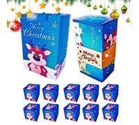 Boîtes de Noël avec Couvercles - Contenant à Bonbons Emballés Sautillants pour Fête de Noël - Fournitures de Fête pour Célébrations à la Maison Mariage Bijoux Pâtisserie Anniversaire Famille