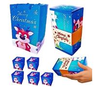 Boîtes de Noël avec couvercles | Récipient emballé festif pour bonbons rebondissants pour fête de Noël | Sac pliable pour homme, confort d'utilisation pour la durée de vie des femmes,