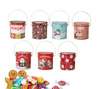 Boîtes de Noël, boîte de rangement - Boîte à bonbons de Noël avec poignée et couvercle - Pour bonbons, fête, goûter, dessert, chocolat